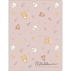 Japan San-X A4 Hardcover Double Clear Holder - Rilakkuma : Makeup Rilakkuma B
