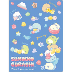 Japan San-X A4 Hardcover Double Clear Holder - Sumikko Gurashi : Gummy Gummy Party A