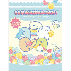 Japan San-X A4 Hardcover Double Clear Holder - Sumikko Gurashi : Gummy Gummy Party B