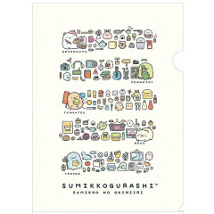Japan San-X A4 Clear File Folder - Sumikko Gurashi : Sumikko's Favorite