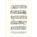 Japan San-X A4 Clear File Folder - Sumikko Gurashi : Sumikko's Favorite - 1
