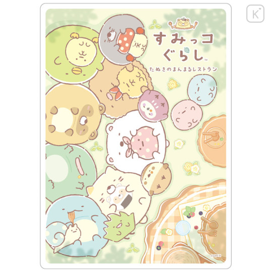 Japan San-X Clear Underlay Set - Sumikko Gurashi : Raccoon Tanuki Round Restaurant - 2