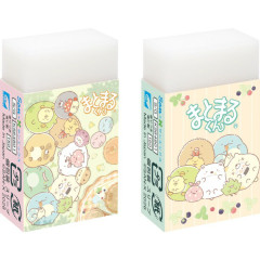 Japan San-X Eraser Set - Sumikko Gurashi : Raccoon Tanuki Round Restaurant