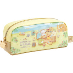 Japan San-X Pen Pouch - Sumikko Gurashi : Raccoon Tanuki Round Restaurant