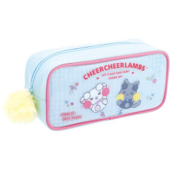 Japan San-X Pen Pouch - Cheer Cheer Lambs : Let's Go! Shake! Cheer Up!