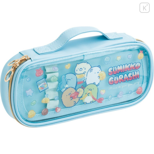 Japan San-X Pen Pouch - Sumikko Gurashi : Gummy Gummy Party Blue - 1