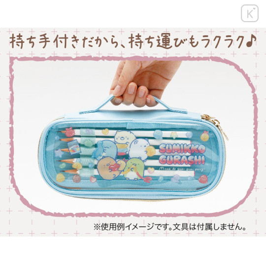 Japan San-X Pen Pouch - Sumikko Gurashi : Gummy Gummy Party Blue - 3