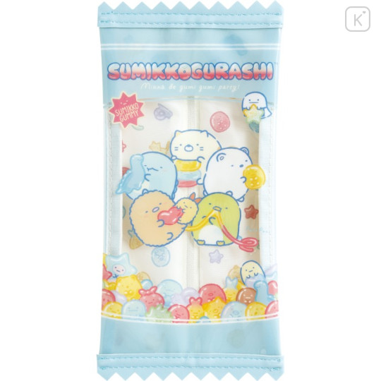 Japan San-X Flat Pen Pouch - Sumikko Gurashi : Gummy Gummy Party - 1