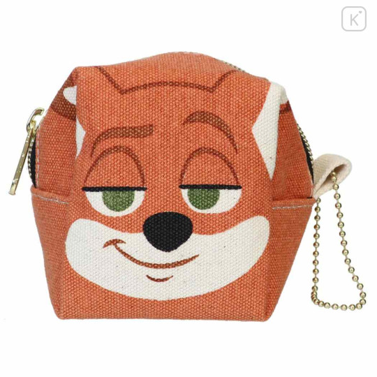 Japan Disney Mini Accessory Pouch - Zootopia : Nick Face - 1