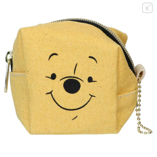 Japan Disney Mini Accessory Pouch - Pooh Face - 1