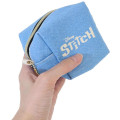 Japan Disney Mini Accessory Pouch - Stitch Face - 2
