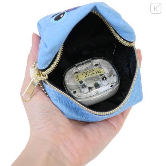 Japan Disney Mini Accessory Pouch - Stitch Face - 3