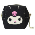 Japan Sanrio Mini Accessory Pouch - Kuromi : Face - 1