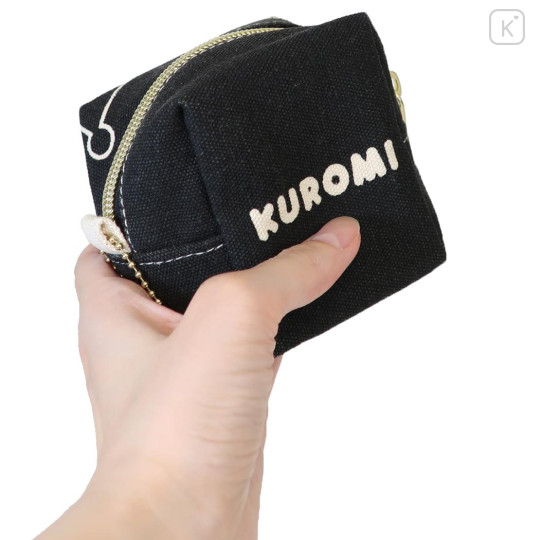 Japan Sanrio Mini Accessory Pouch - Kuromi : Face - 2