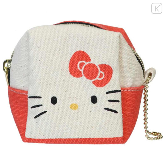 Japan Sanrio Mini Accessory Pouch - Hello Kitty : Face - 1