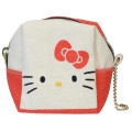 Japan Sanrio Mini Accessory Pouch - Hello Kitty : Face - 1
