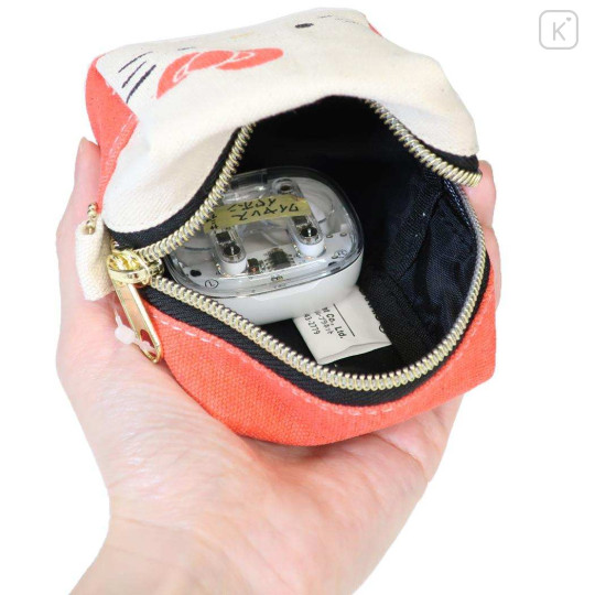 Japan Sanrio Mini Accessory Pouch - Hello Kitty : Face - 3
