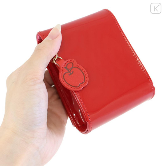 Japan Sanrio Lip Pouch with Mirror - Hello Kitty : Patent Leather Red Apple - 2