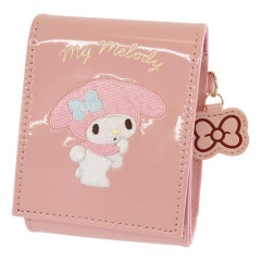 Japan Sanrio Lip Pouch with Mirror - My Melody : Patent Leather Light Pink