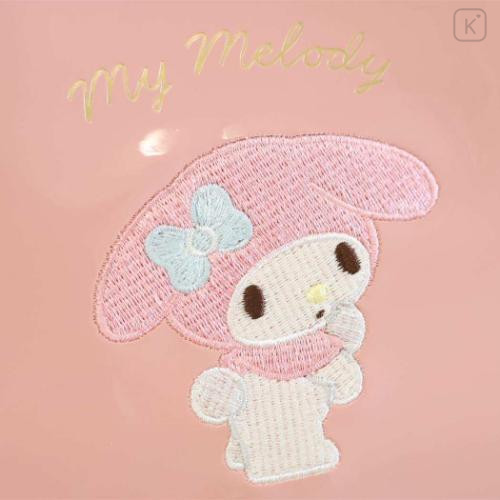 Japan Sanrio Lip Pouch with Mirror - My Melody : Patent Leather Light Pink - 4