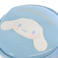 Japan Sanrio Mini Round Accessory Pouch with Carabiner - Cinnamoroll : Patent Leather Light Blue - 4