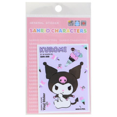 Japan Sanrio Vinyl Sticker - Kuromi : Trading Card Style
