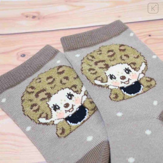 Japan Monchhichi Low Crew Socks - Monchhichi-kun : Leopard - 2