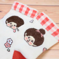 Japan Monchhichi Low Crew Socks - Monchhichi-chan & Monchhichi-kun : Beige Red - 2