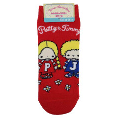 Japan Sanrio Ankle Socks - Patty & Jimmy : Flower Red