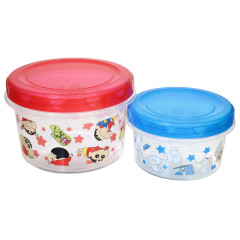 Japan Crayon Shin-chan Nesting Food Storage Container Set - Shinnosuke Nohara : Clear Blue Red