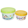 Japan Crayon Shin-chan Nesting Food Storage Container Set - Shinnosuke Nohara : Clear Green Orange - 1