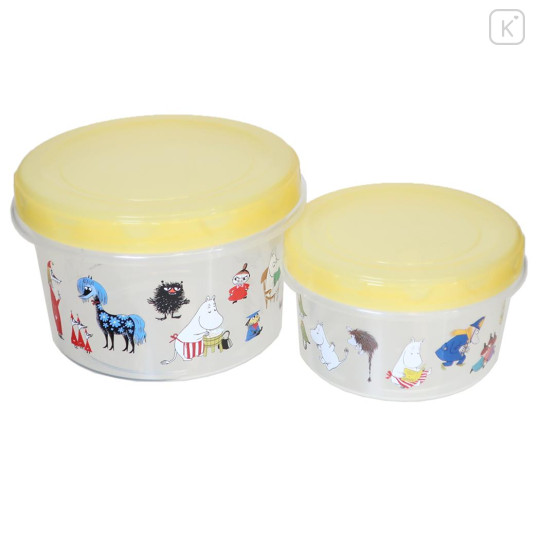 Japan Moomin Nesting Food Storage Container Set - Clear Characters - 1
