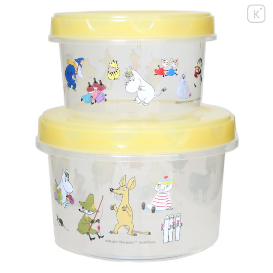 Japan Moomin Nesting Food Storage Container Set - Clear Characters - 2
