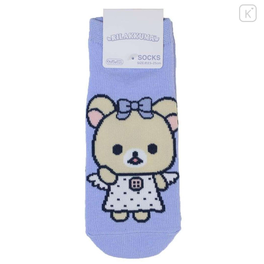 Japan San-X Socks - Korilakkuma : Angel Purple Blue - 1