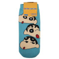 Japan Crayon Shin-chan Socks - Shinnosuke Nohara : Face Turquoise Blue - 1
