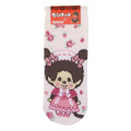 Japan Monchhichi Ankle Socks - Monchhichi-kun : Lolita Pink Rose - 1