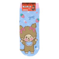 Japan Monchhichi Ankle Socks - Monchhichi-kun : Strawberry Blue - 1