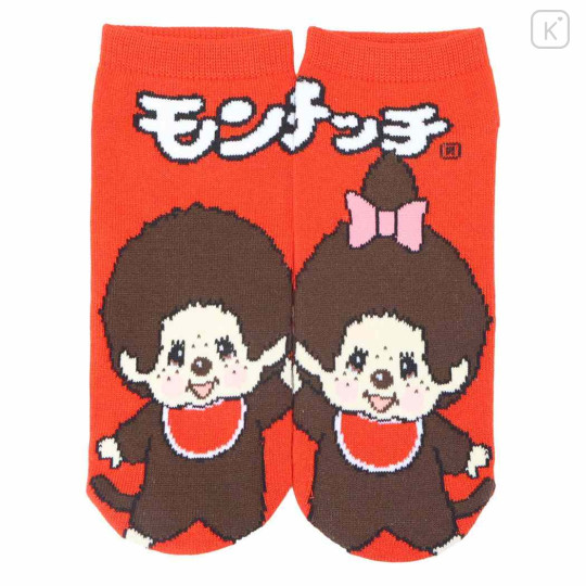 Japan Monchhichi Ankle Socks - Monchhichi-chan & Monchhichi-kun : Pair Red - 1