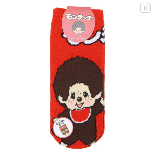 Japan Monchhichi Ankle Socks - Monchhichi-chan & Monchhichi-kun : Pair Red - 2