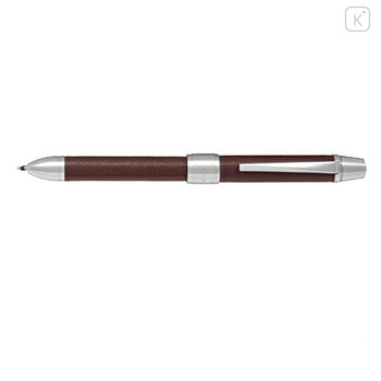 Japan Pilot 2+1 Ridge Leather Multi Ballpoint Pen - 0.7mm Brown - 1