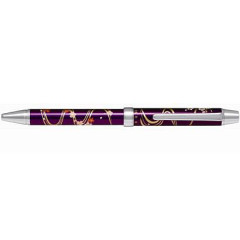 Japan Pilot 2+1 Ridge Elegant Picture Scroll Multi Ballpoint Pen - 0.7mm Flowing Water Cherry Blossom Purple