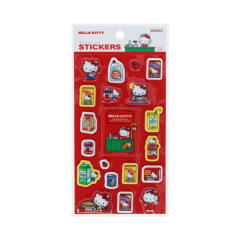 Japan Sanrio Puffy Sticker - Hello Kitty : Red