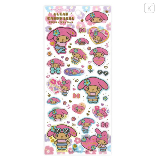 Japan Sanrio Clear Candy Seal - My Melody : Sunburn - 1