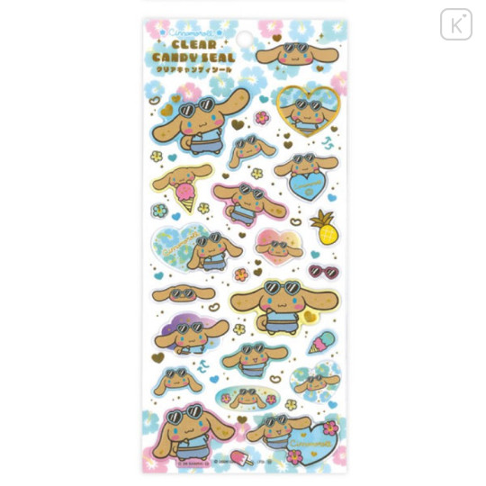 Japan Sanrio Clear Candy Seal - Cinnamoroll : Sunburn - 1
