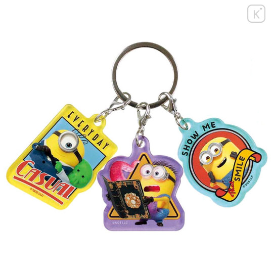 Japan Minions Acrylic Keychain 3 Charm - Minions & Monsters Icon - 1