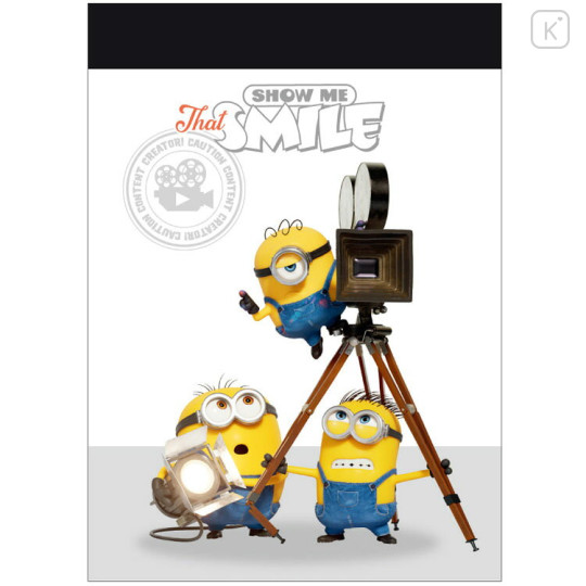 Japan Minions Mini Notepad - Minions & Monsters Show Me That Smile - 1