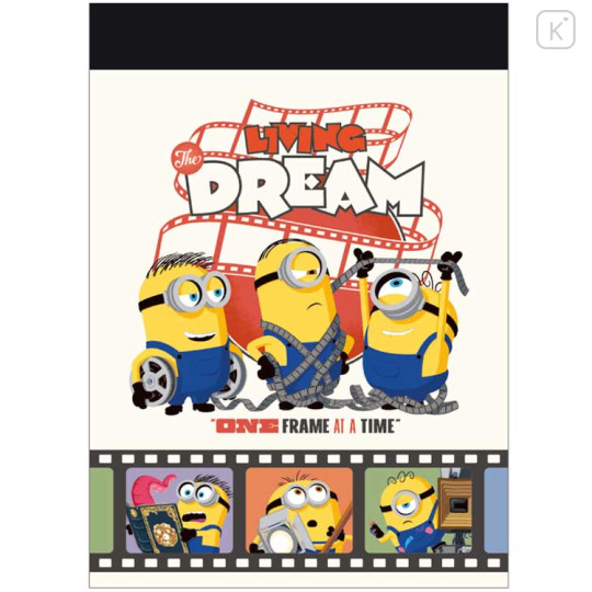 Japan Minions Mini Notepad - Minions & Monsters Living The Dream - 1