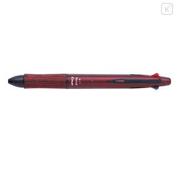 Japan Pilot 4+1 Wood Multi Ballpoint Pen - 0.7mm Bordeaux - 1