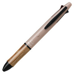Japan Pilot 4+1 Wood Earth Multi Ballpoint Pen - 0.5mm Orchard Pink