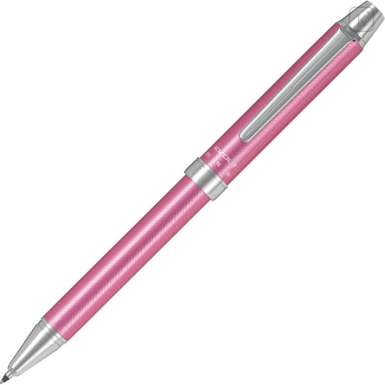 Japan Pilot 2+1 Evolt Multi Ballpoint Pen - 0.7mm Herringbone Pink - 1